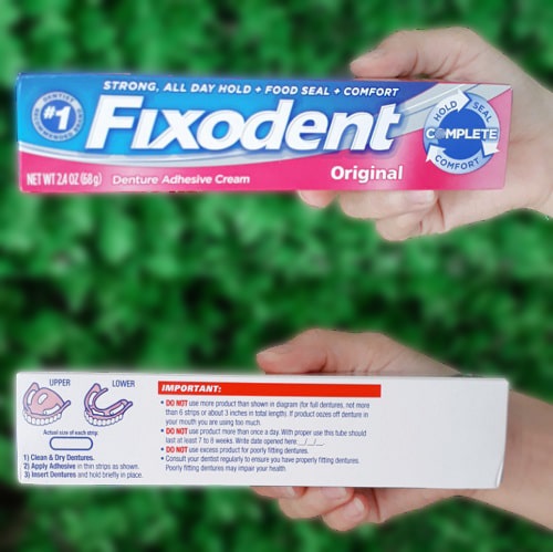 Keo dán hàm răng giả Fixodent 68g Made in USA
