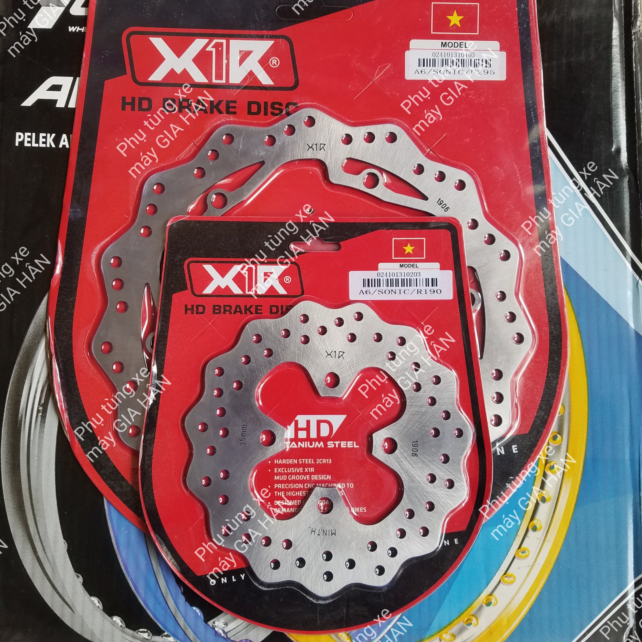 X1r disc for Sonic 150 1 pair Front 2 rear pads like Zin disc for Sonic 150 hth1162 MSP 0053