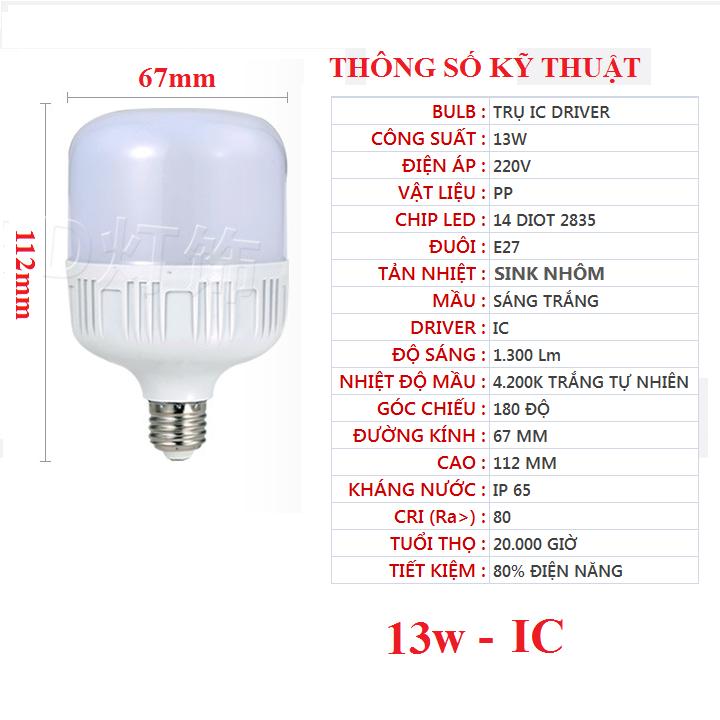 [HCM]Bóng đèn LED đủ 13w