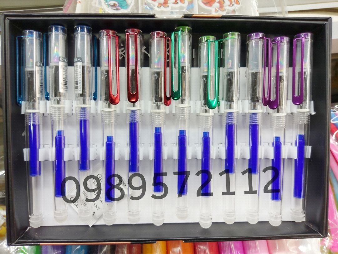 Bút mực tẩy xóa,Bút máy xóa được 6053M. (mực xanh)