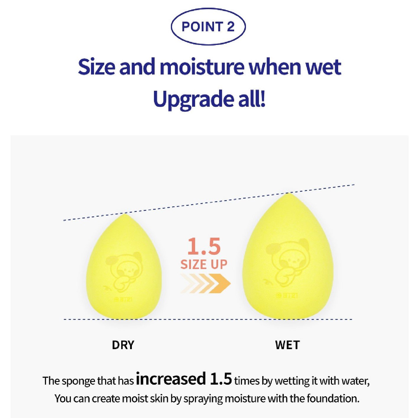 Bông mút trang điểm BT21 minini Make up Sponge