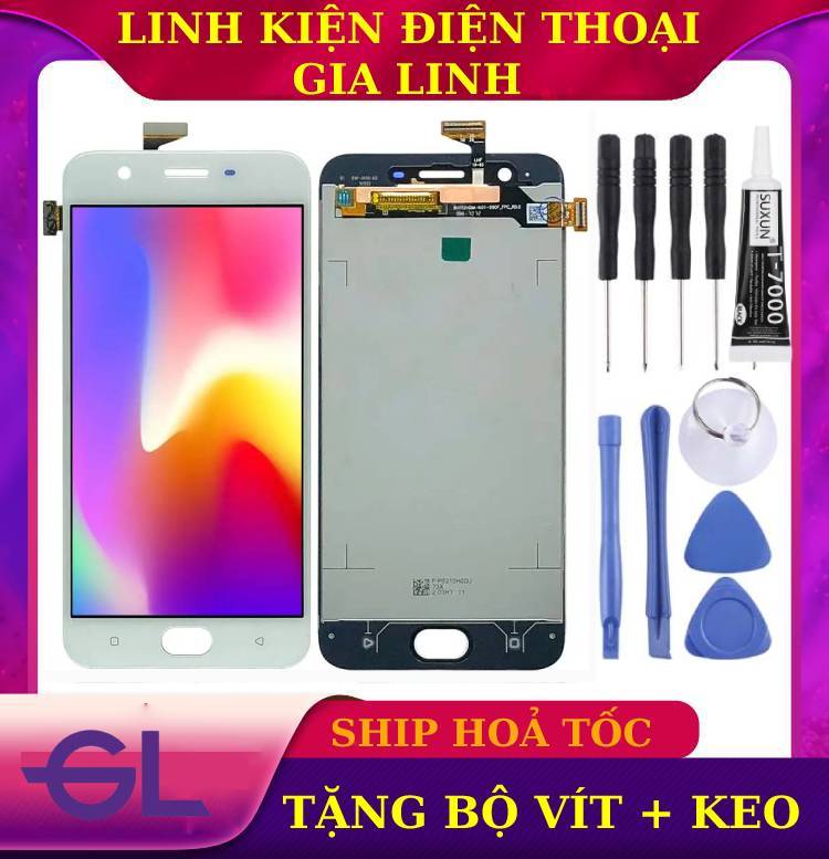Màn hình oppo a57 /f3 lite zin tặng keo + bộ vít 9 món