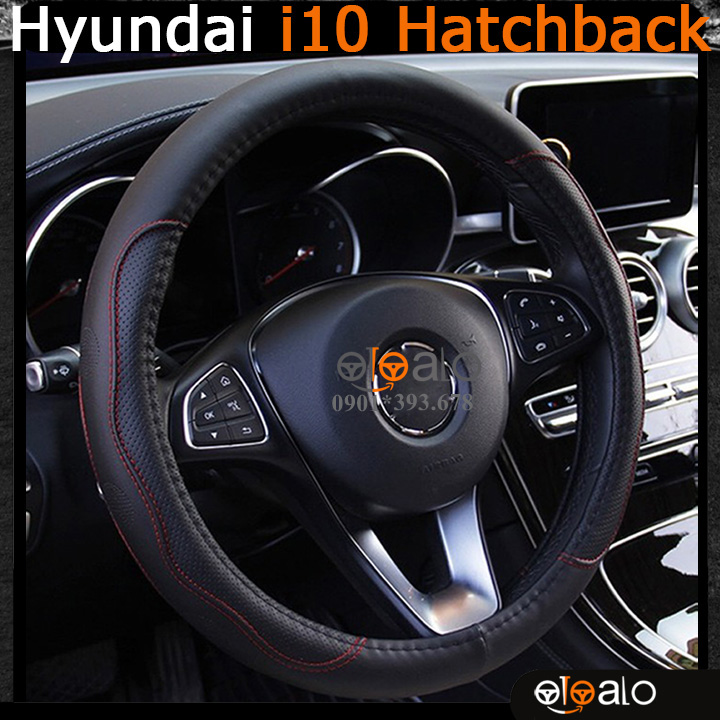 Bọc vô lăng xe ô tô Hyundai Grand i10 hatchback Da PU CAO CẤP - OTOALO