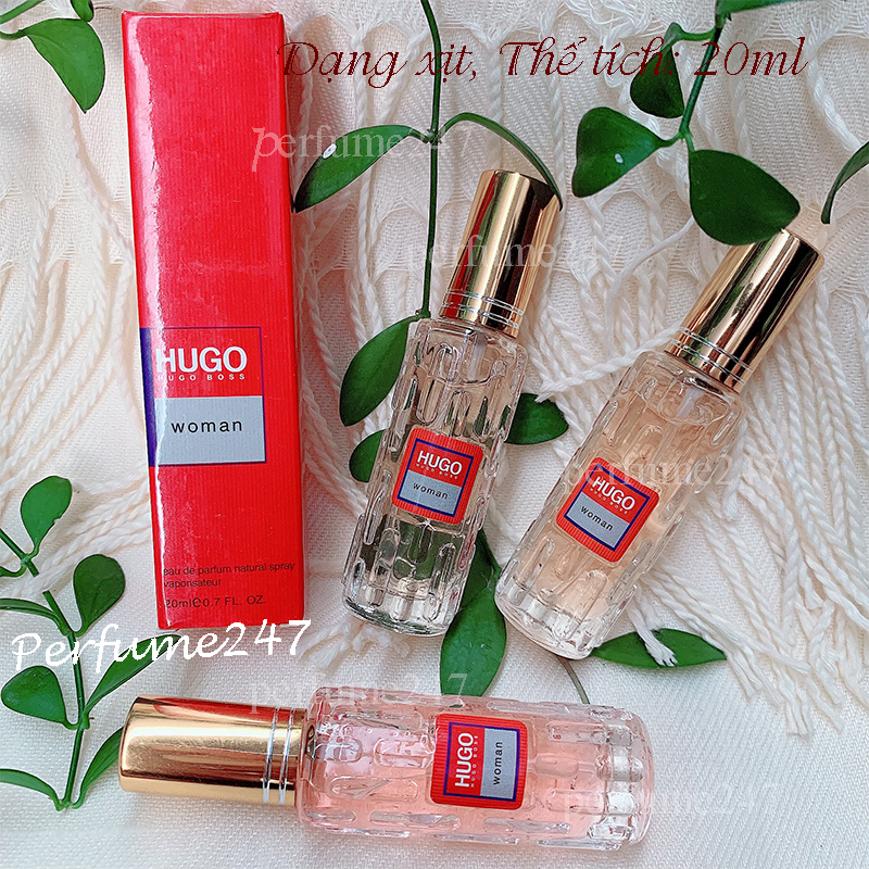 [HCM]COMBO 3 CHAI NƯỚC HOA NAM MINI HUG0 RED 20ML