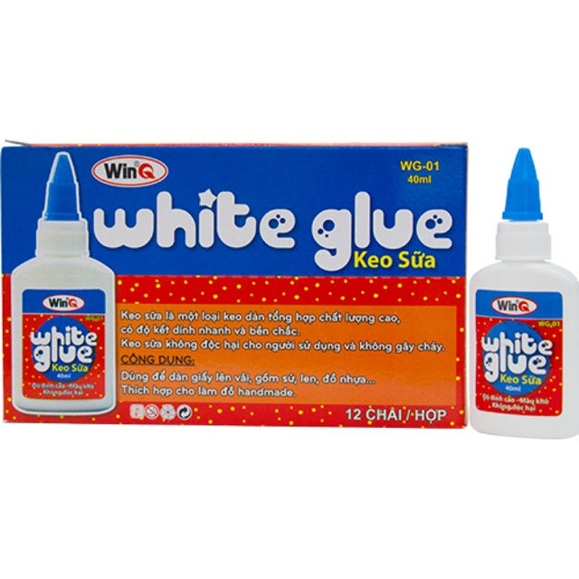 [MUA NHIỀU SIÊU RẺ] [Lẻ 1 chai] Keo hồ sữa dán WinQ WG-01 / WG01 40ml