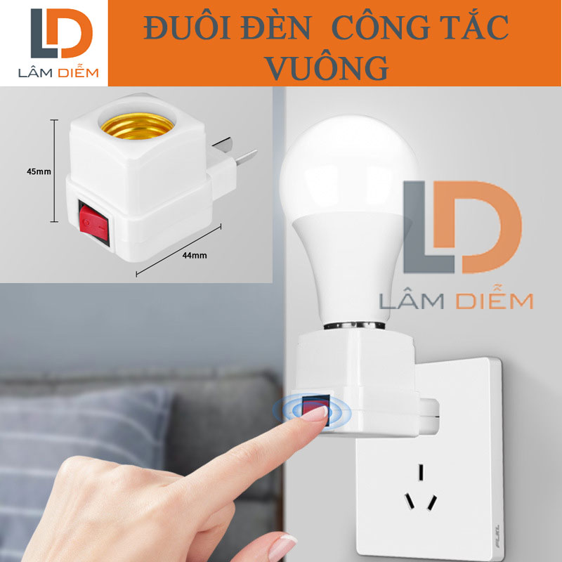 Đuôi đèn e 27 có công tắc e304