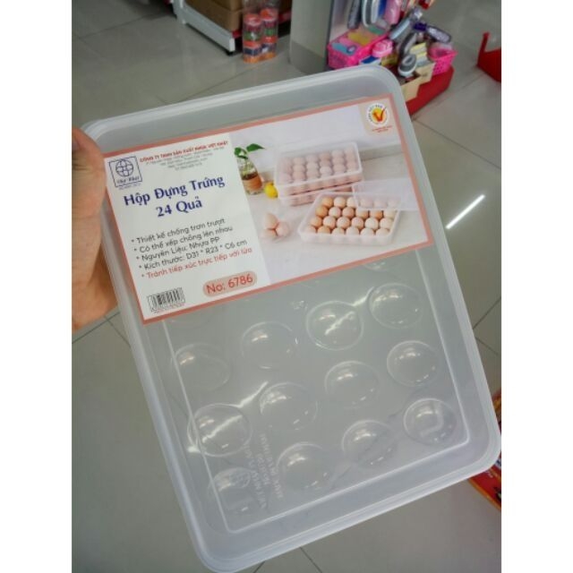 HỘP ĐỰNG TRỨNG 24 QUẢ VIỆT NHẬT