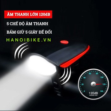 Đèn kiêm còi 2 trong 1 cho xe đạp mã 7588
