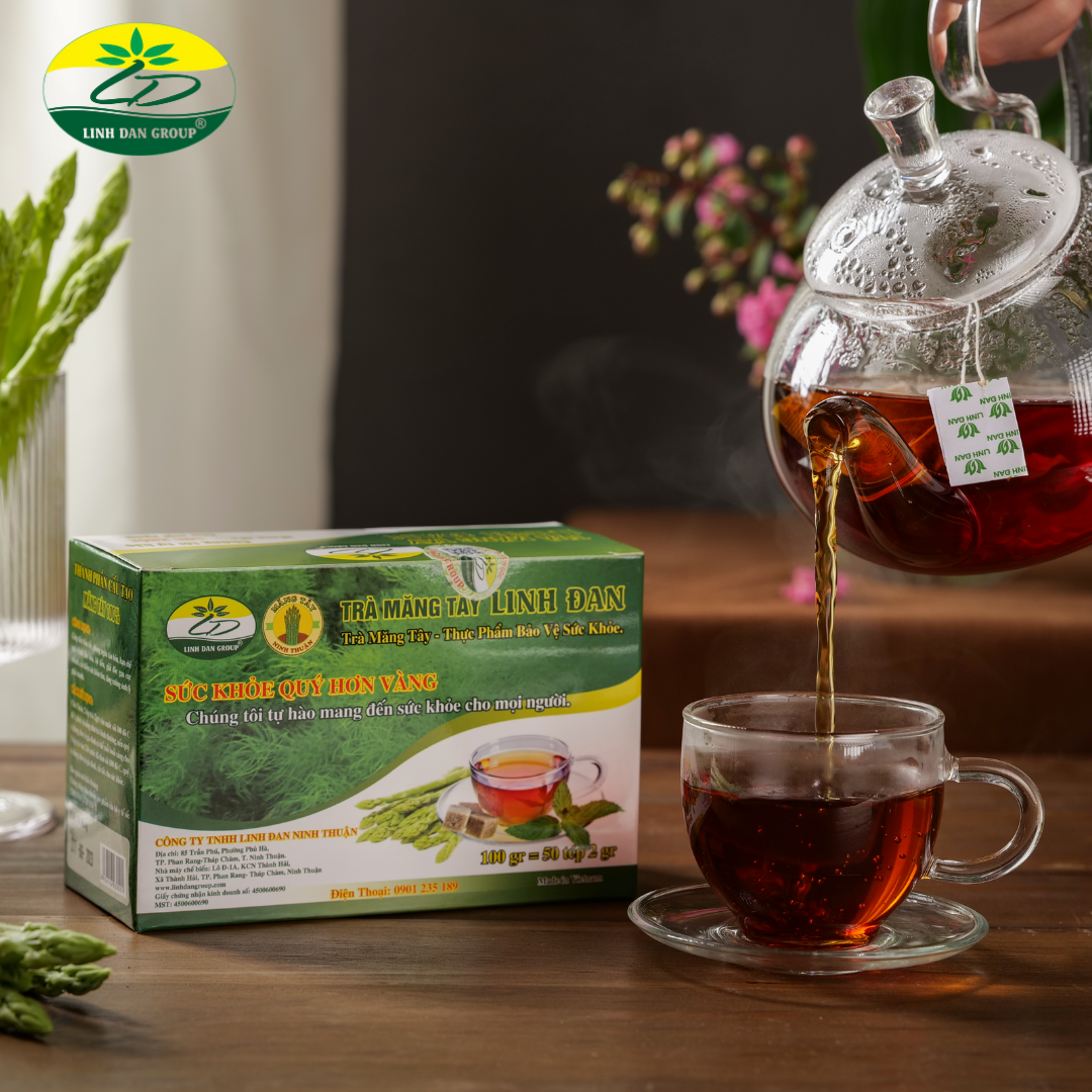 50 tép 100gr Trà Măng Tây Linh Đan