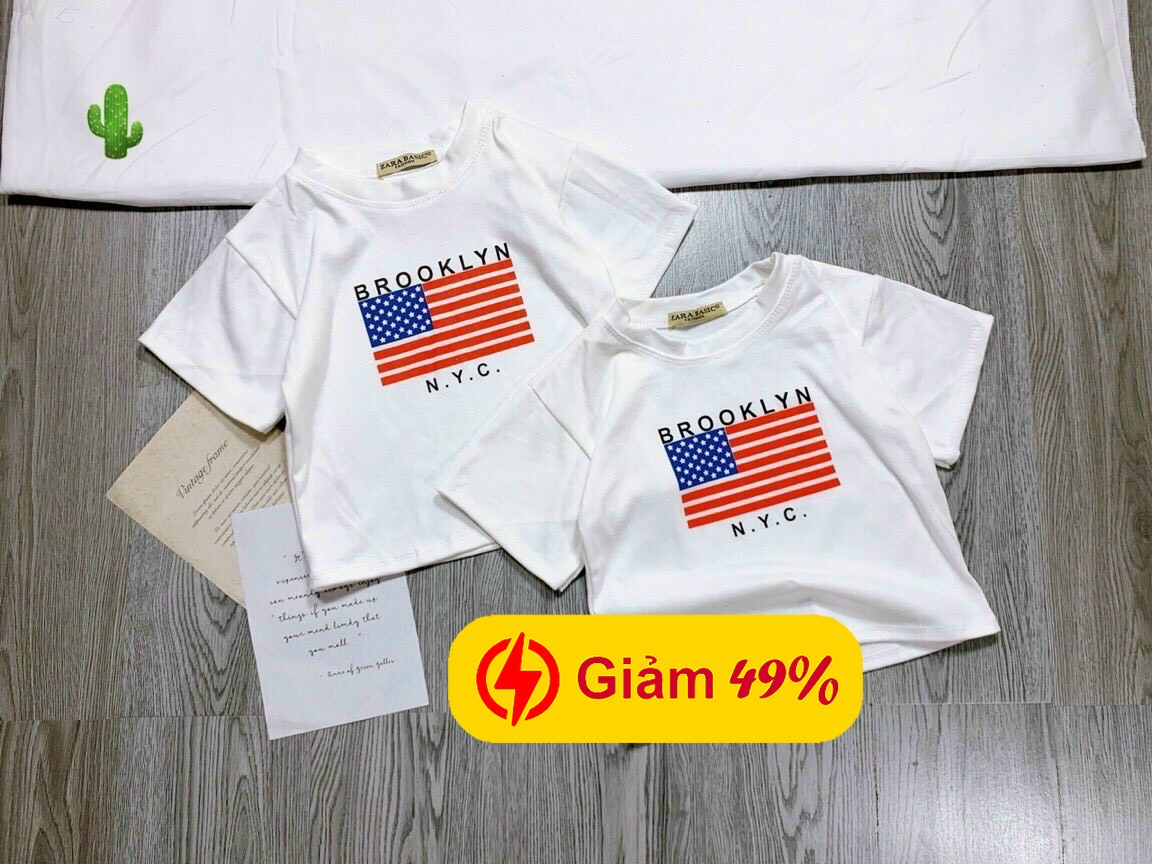 Áo cờ mỹ croptop xịn xò chất thun thoáng mịn ttpk0193