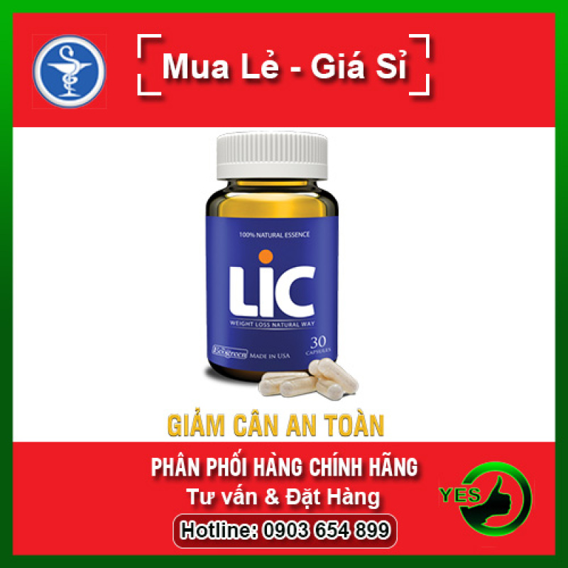 Viên giảm cân Lic - Giúp kiểm soát cân nặng, duy trì vóc dáng 60 viên cao cấp