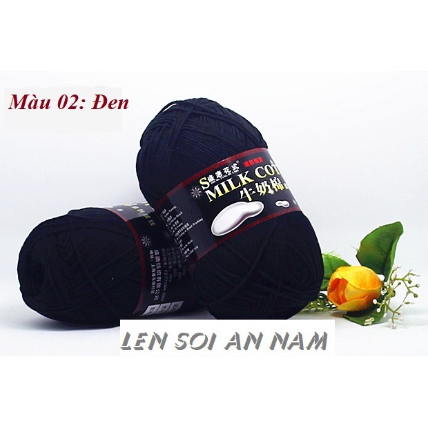 Len Đan Móc Milk Cotton 125Gram/Cuộn