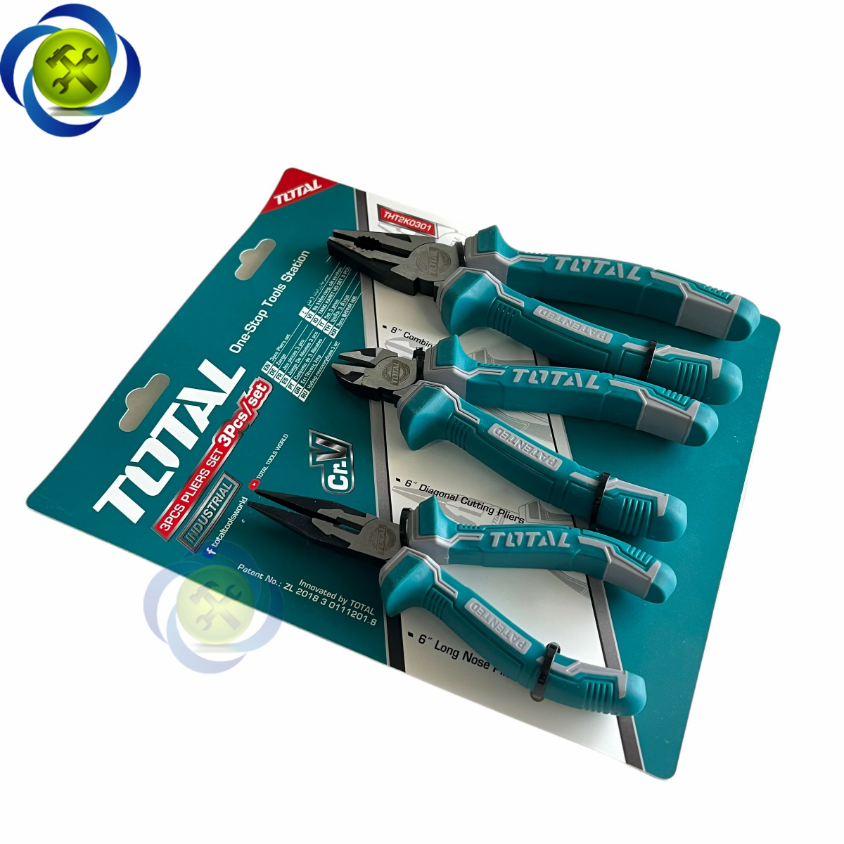 Bộ kìm 3 chi tiết Total THT1K0311 (kìm điện, kìm cắt và kìm nhọn)