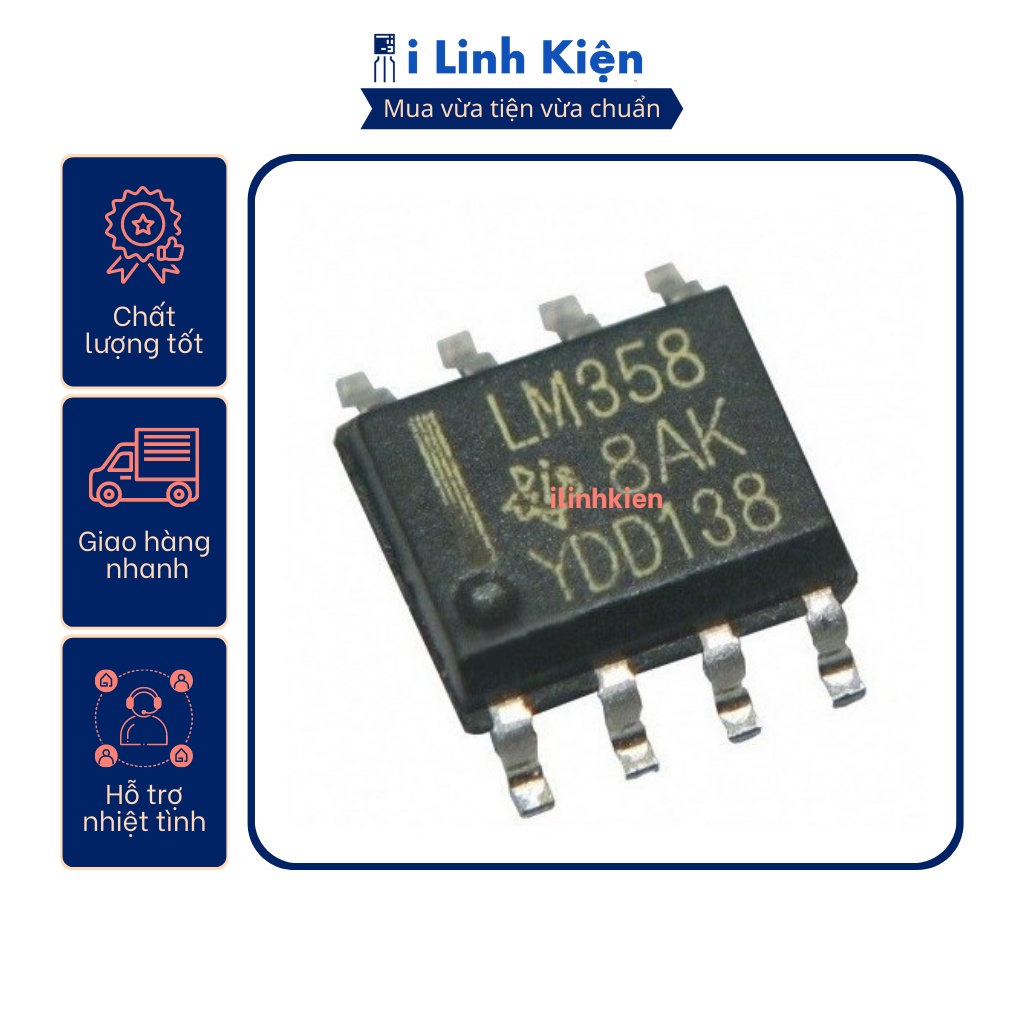 LM358 LM358DR IC so sánh chất lượng tốt.