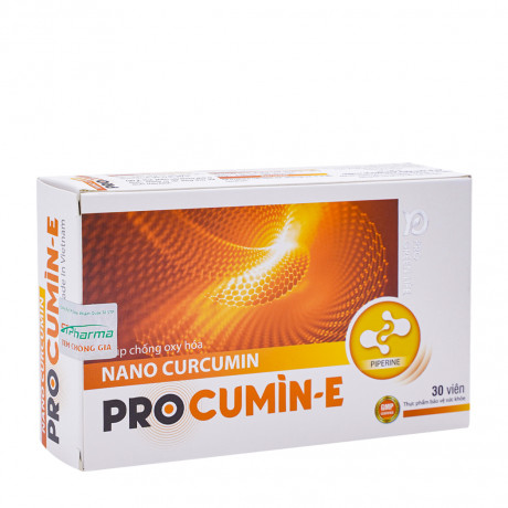 Viên nghệ Procumin-E hỗ trợ bảo vệ niêm mạc dạ dày (Hộp 3 vỉ x 10 viên)