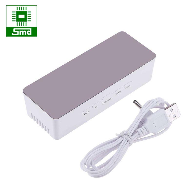 Đồng hồ led để bàn mặt gương - Led xanh lá