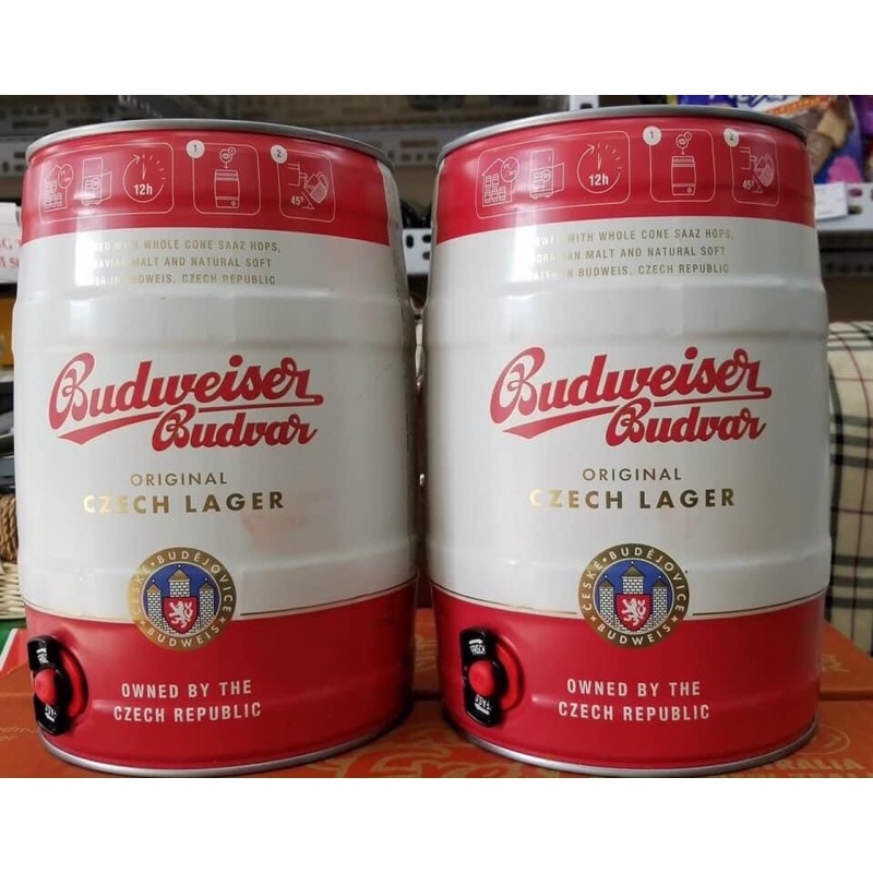 Bia Budweiser Budvar 5% Tiệp – bom 5 lít