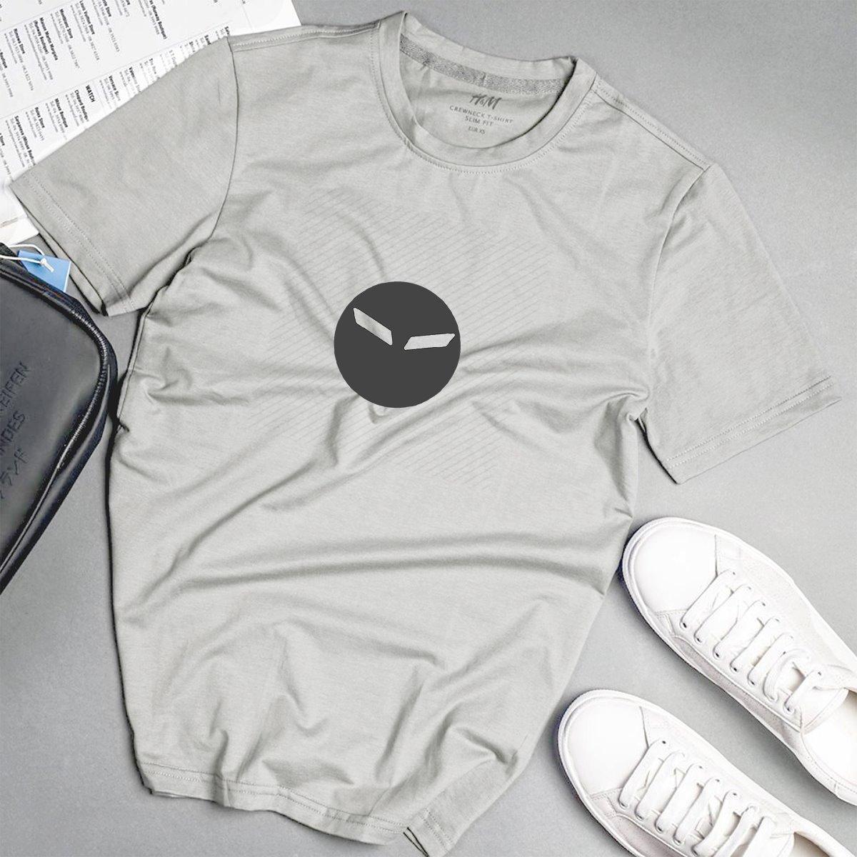 Áo phông nam mặt nạ độc lạ cá tính phong cách unisex màu xám
