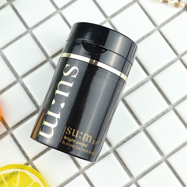 [date 2024lọ mặt nạ sủi bọt thải độc sum đen 50ml giảm mụn, kiềm dầu, sáng da - sum37_bright_ award_bubble_de_mask_black