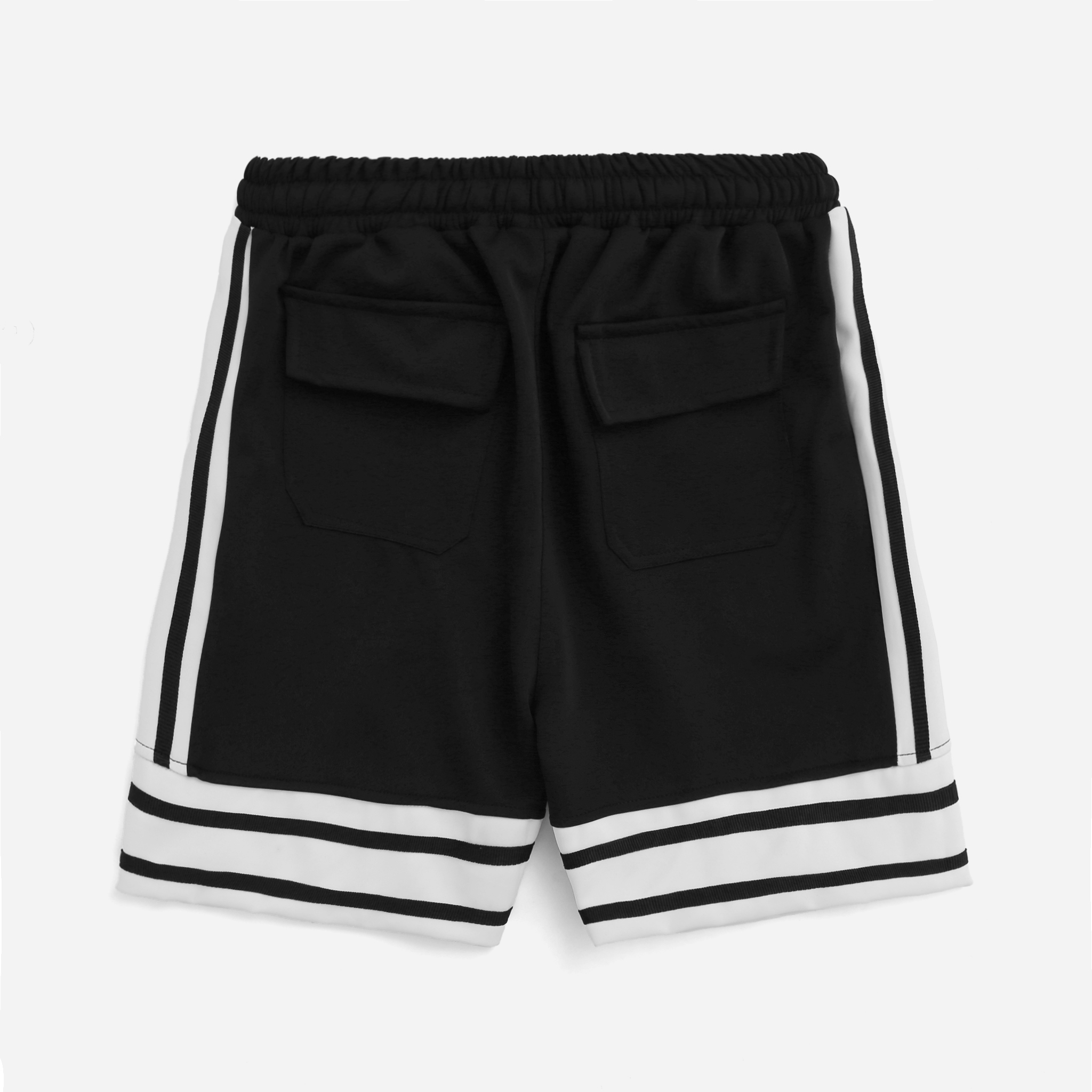 Quần short 2 sọc unisex nam nữ thể thao vải poly 2 da 4 chiều BeWay