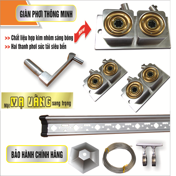 Giàn phơi thông minh Hòa Phát 999B