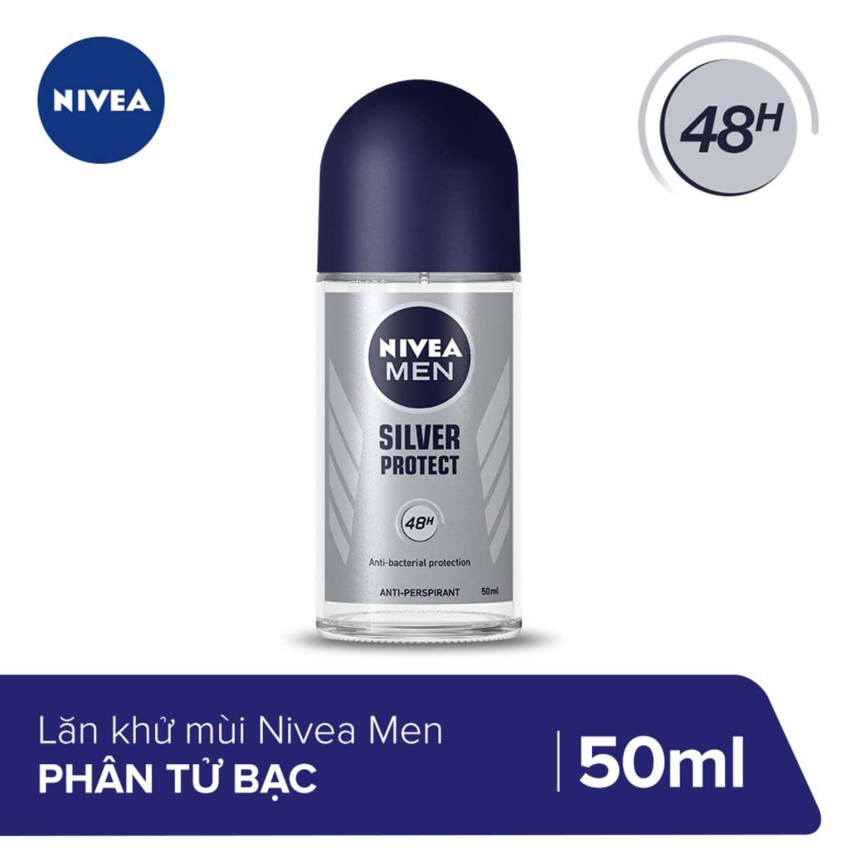 Combo 2 Lăn Ngăn Mùi Nam Phân Tử Bạc Nivea 50ml -