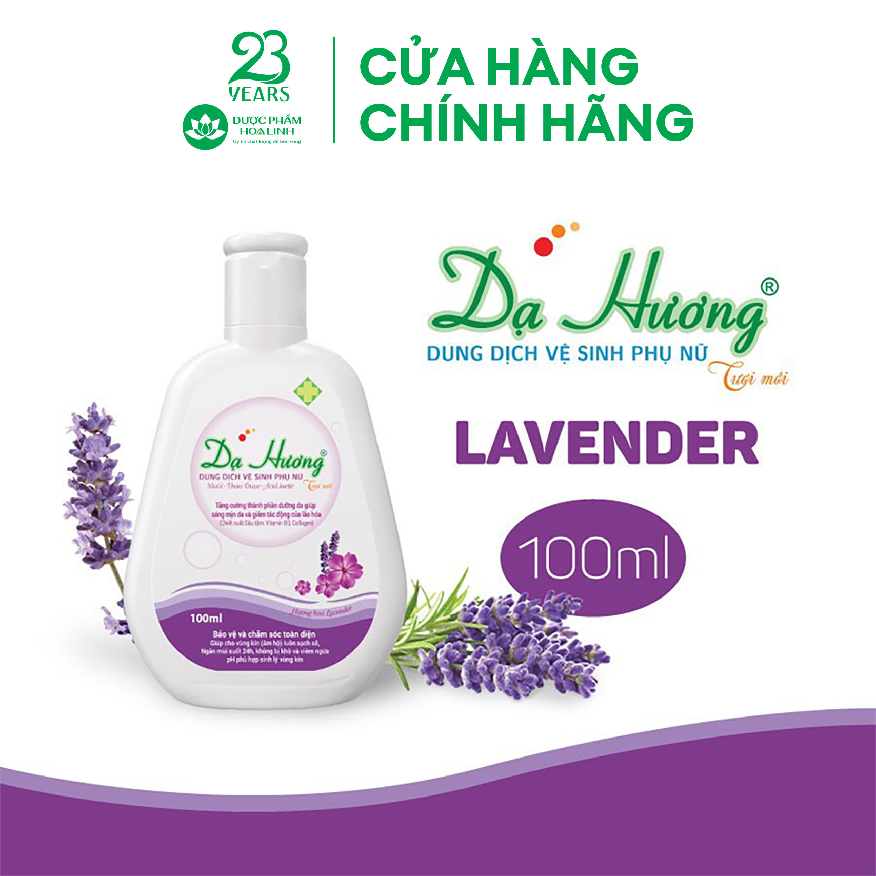 Dung dịch vệ sinh phụ nữ Dạ Hương Lavender 100ml