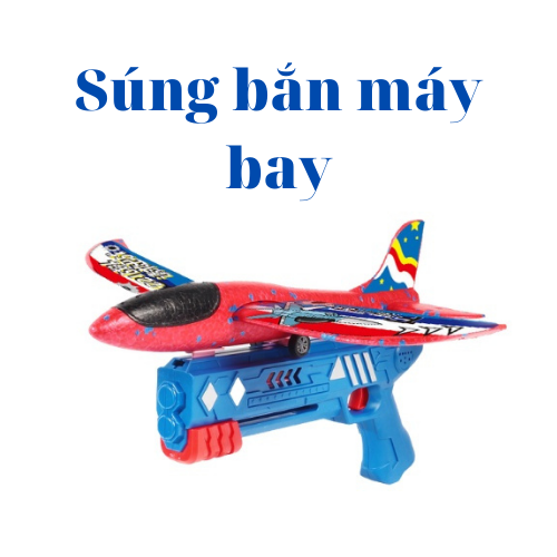 Máy bắn máy bay đồ chơi trẻ em xốp cứng chắc chắn tầm bay lượn xa mô hình trẻ em