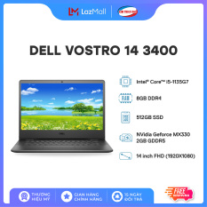 Laptop Dell Vostro 14 3400 [14″ FHD] [i5-1135G7 | 8GB | 512SSD | 3C42WHz | ĐEN | Win11SL+Office Home_BS | 2GD5_MX330 | ProS] (YX51W6)