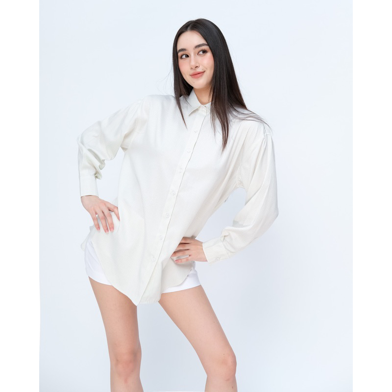 Áo sơmi dáng rộng Striped Oversize Shirt