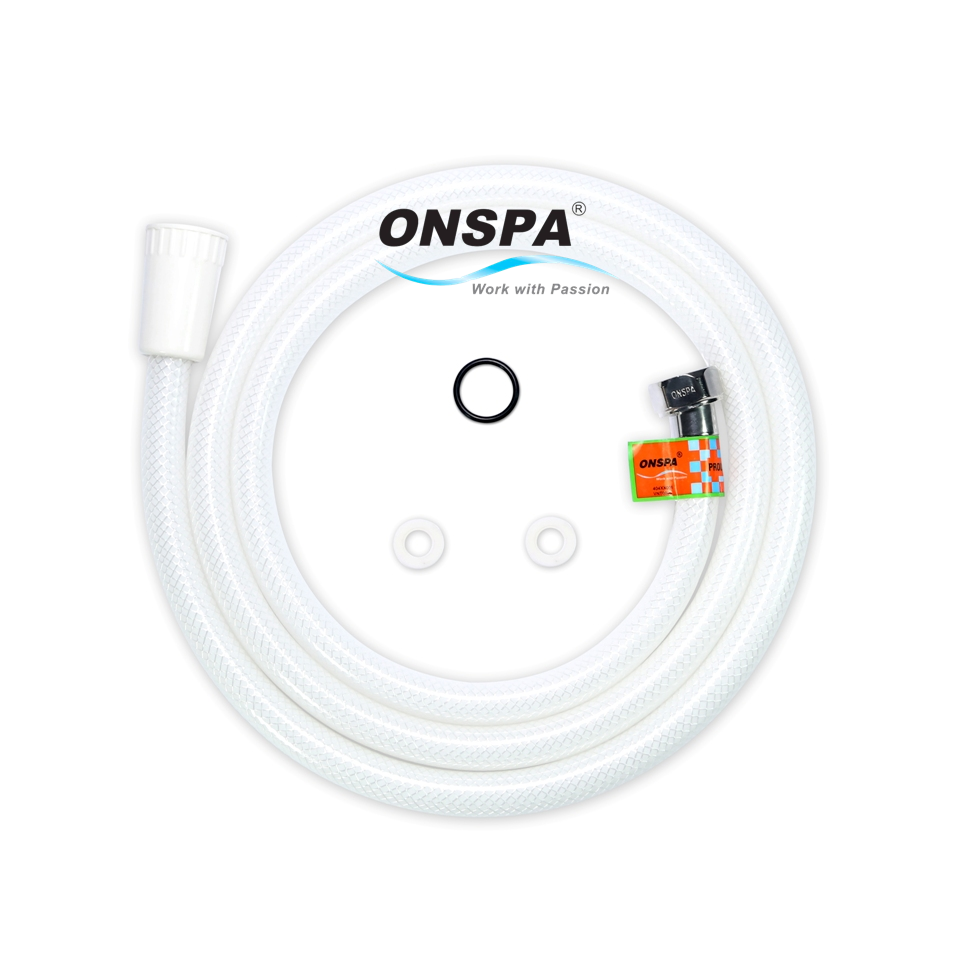Dây tắm cao cấp PVC xoay 360° Onspa 1m5 (Trắng)