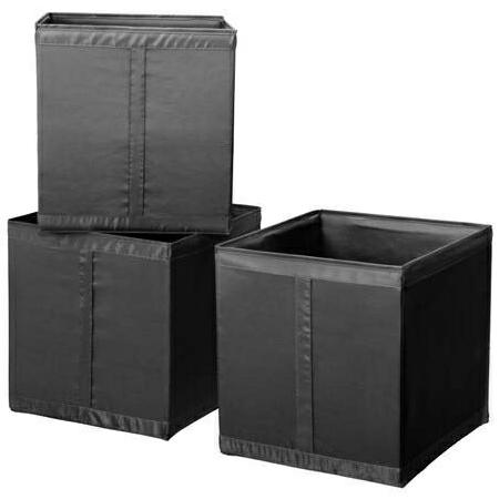 Bộ 3 hộp đựng đồ cao cấp ikea skubb ( Đen)