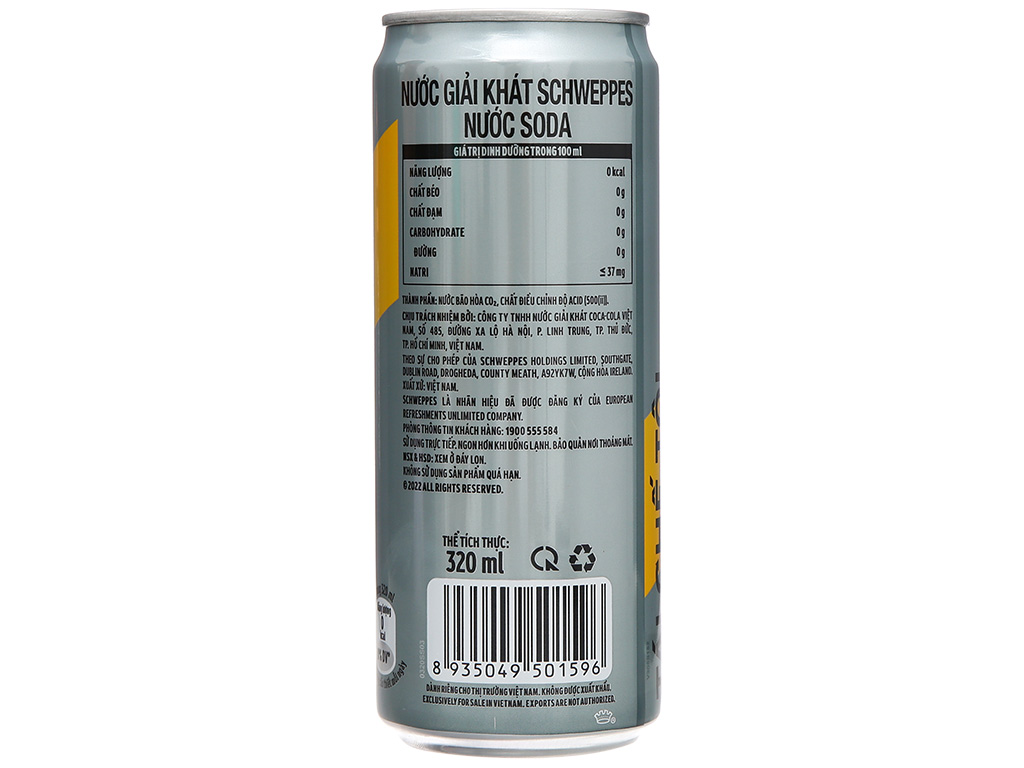 Nước soda SCHWEPPES lon 320ml