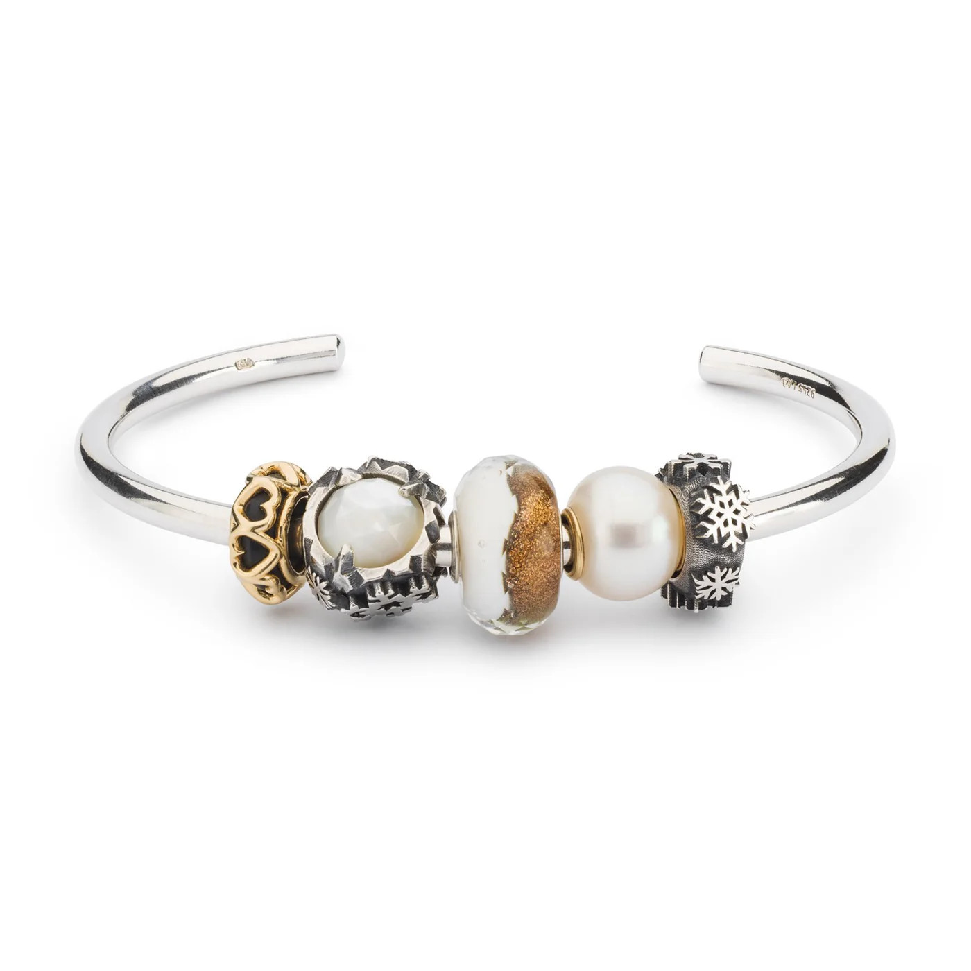 Trollbeads bead Bạc cao cấp Snowball Bead - Winter 2022