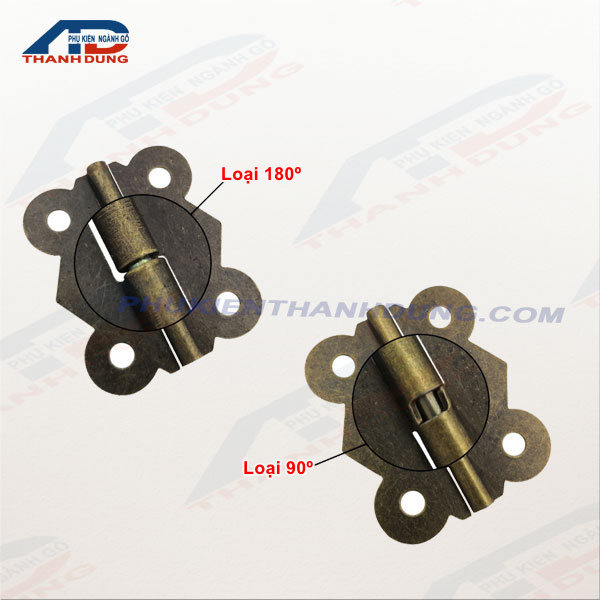 [10 cái] Bản Lề Cánh Bướm Hộp Gỗ 17x20mm