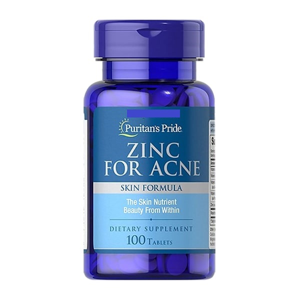 Viên uống kẽm Healthy Care zinc for acne puritan s pride hỗ trợ ngừa mụn