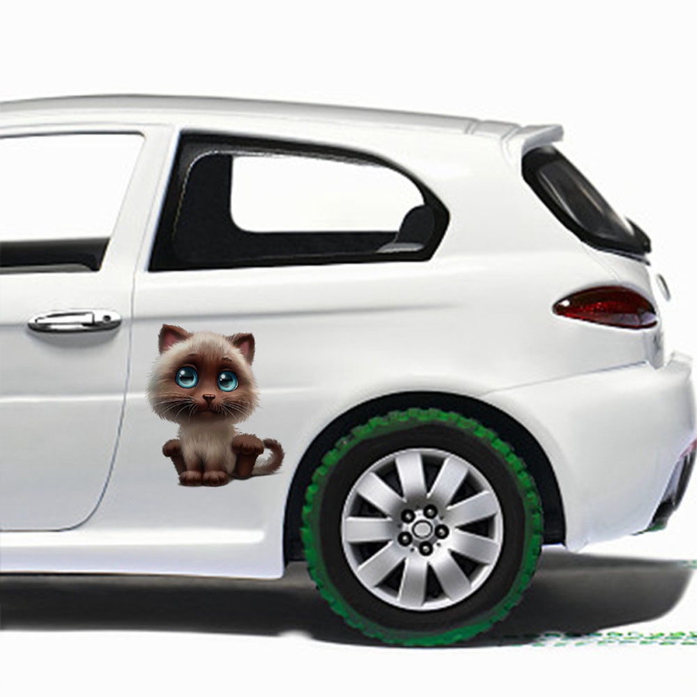 Decal hình mèo 3D dễ thương