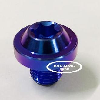 Ốc TITAN GR5 gắn chân kính 10 li răng Thuận (Xanh Tím)