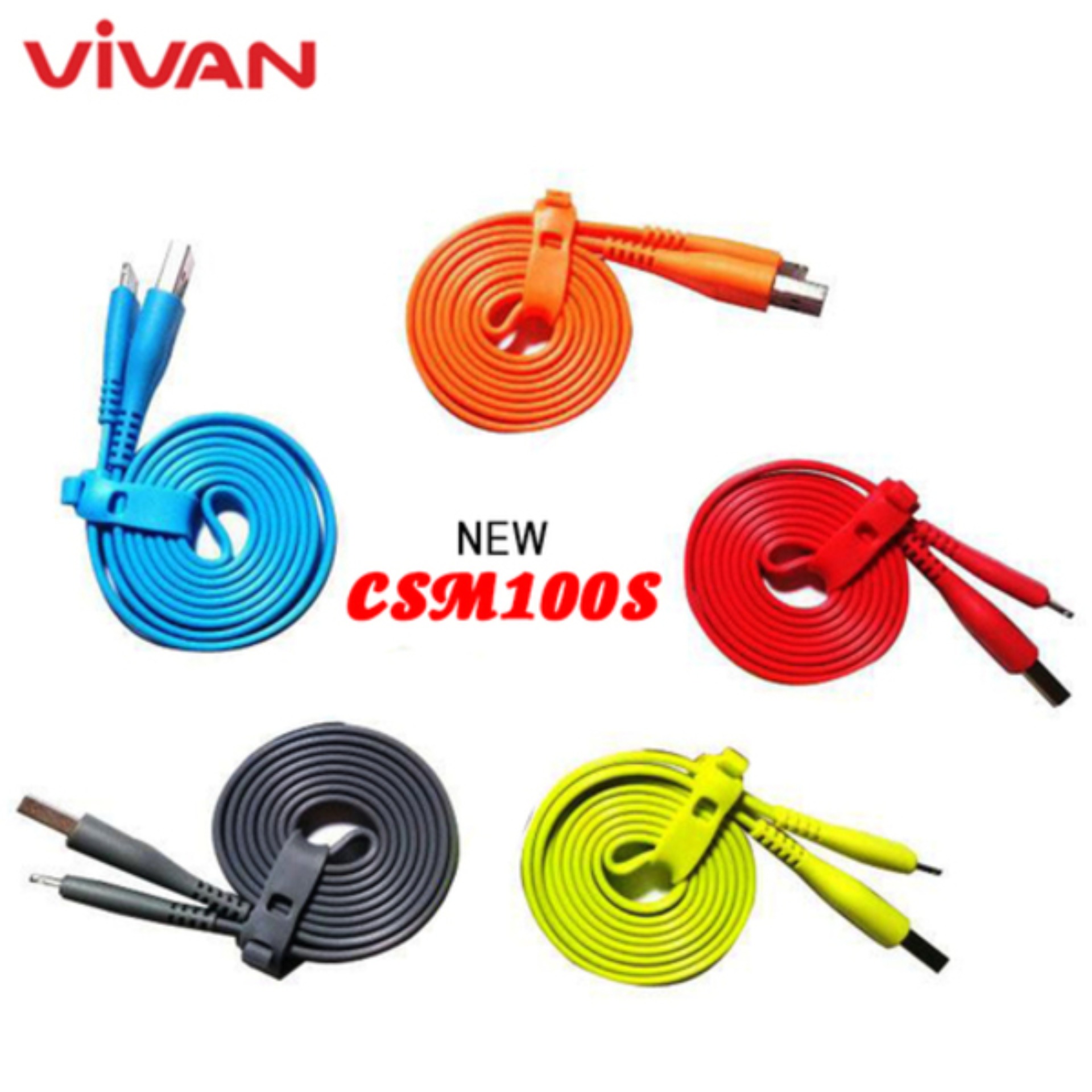 Cáp sạc micro usb vivan 100cm chống rối chống đứt gãy bảo hành chính hãng 1 đổi 1 - csm100