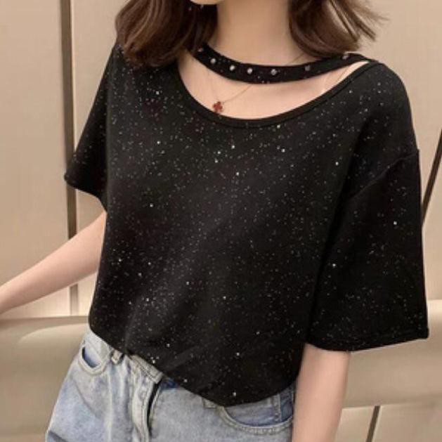 Áo cotton nhũ cách điệu
