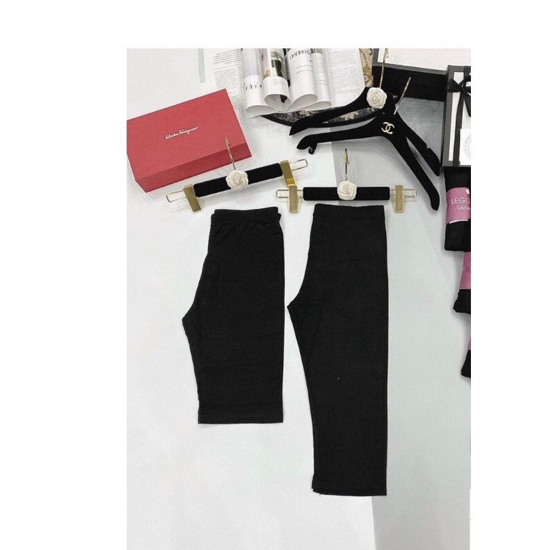 Quần legging Ngố cuộn Hồng siêu co giãn- dễ mặc
