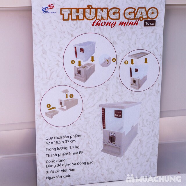 Thùng Đựng Gạo Thông Minh Tashuan 10 Kg