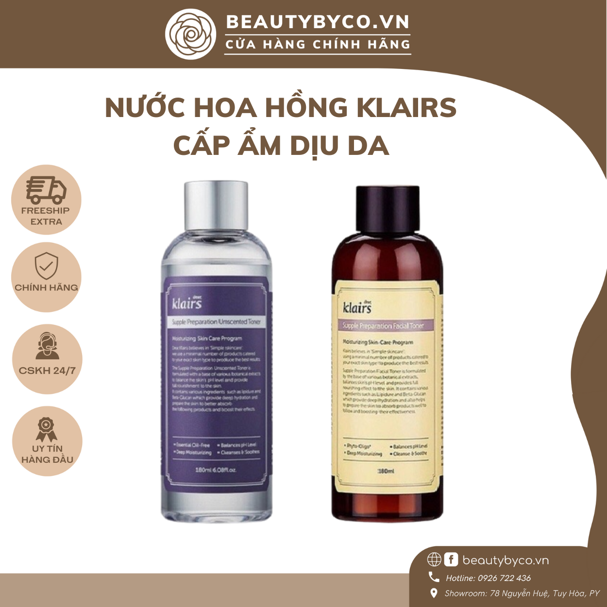 Nước Hoa Hồng Không Mùi Dear Klairs Dưỡng Ẩm Da Và Làm Mềm Da Supple Preparation Unscented 180ml - Beautybyco