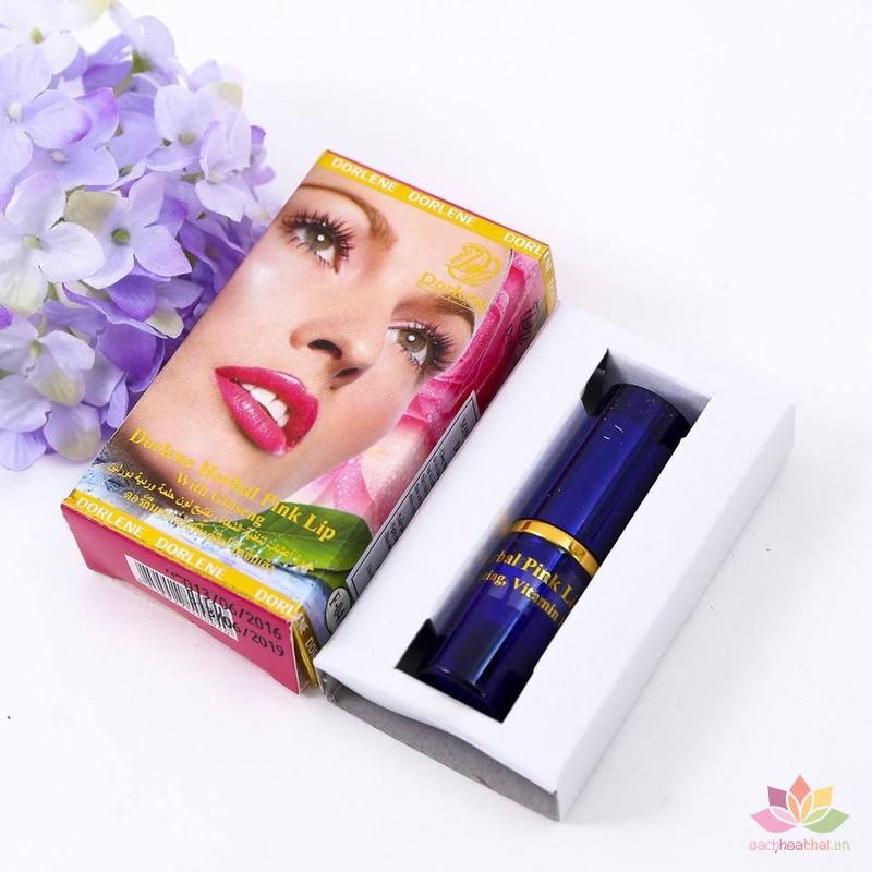 Soņ dưỡng ṫhâm môi Dorlene Herbal Pink Lip - Thailand