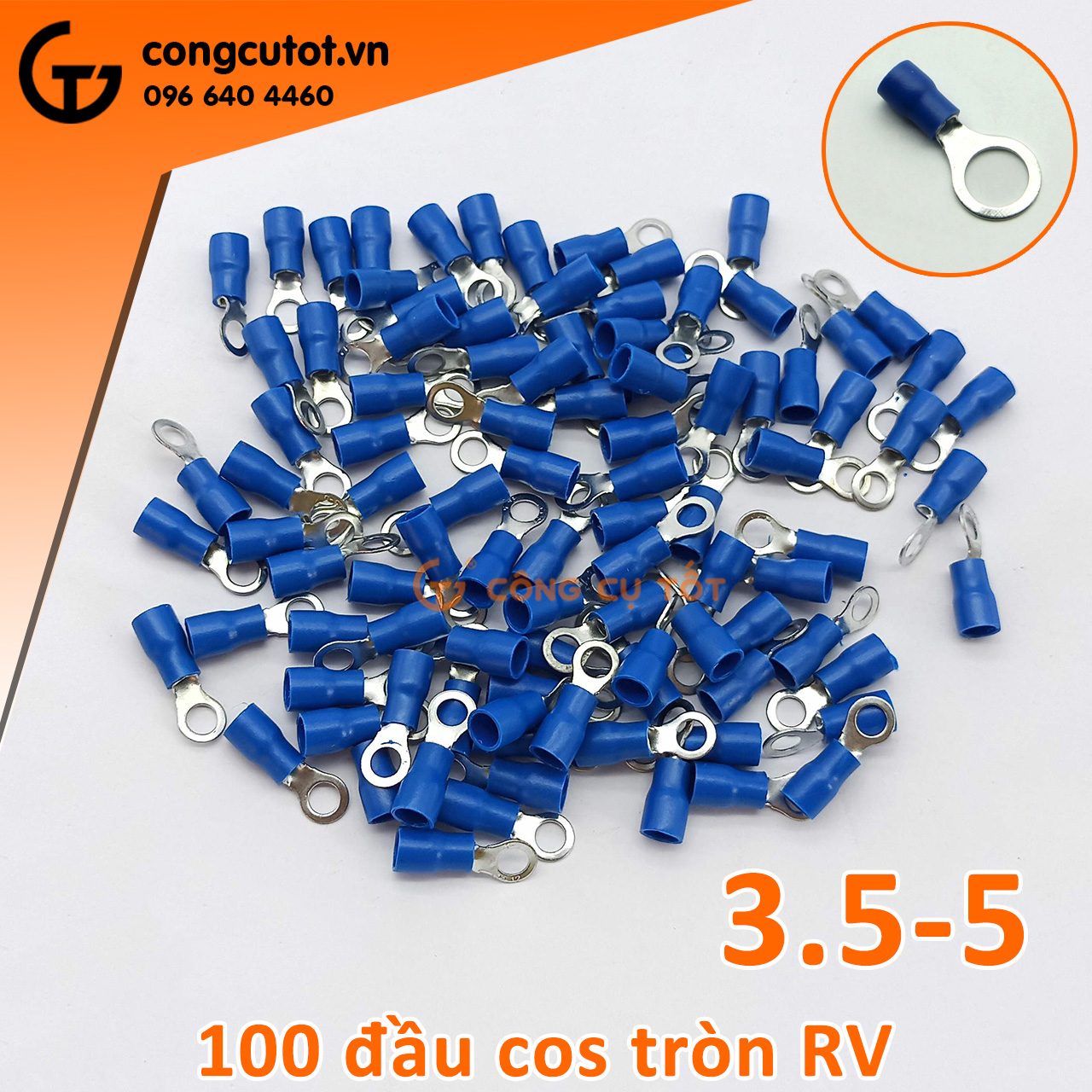 100 cái đầu cos tròn RV