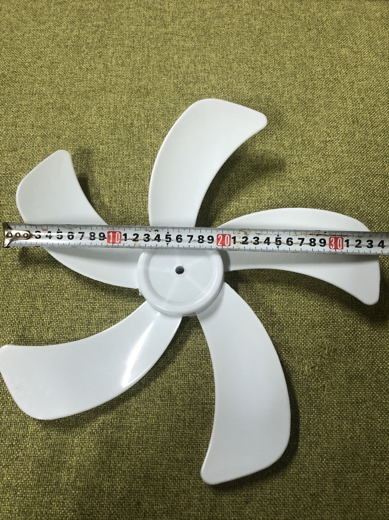 Cánh quạt 5 lá trắng sải cánh 38cm