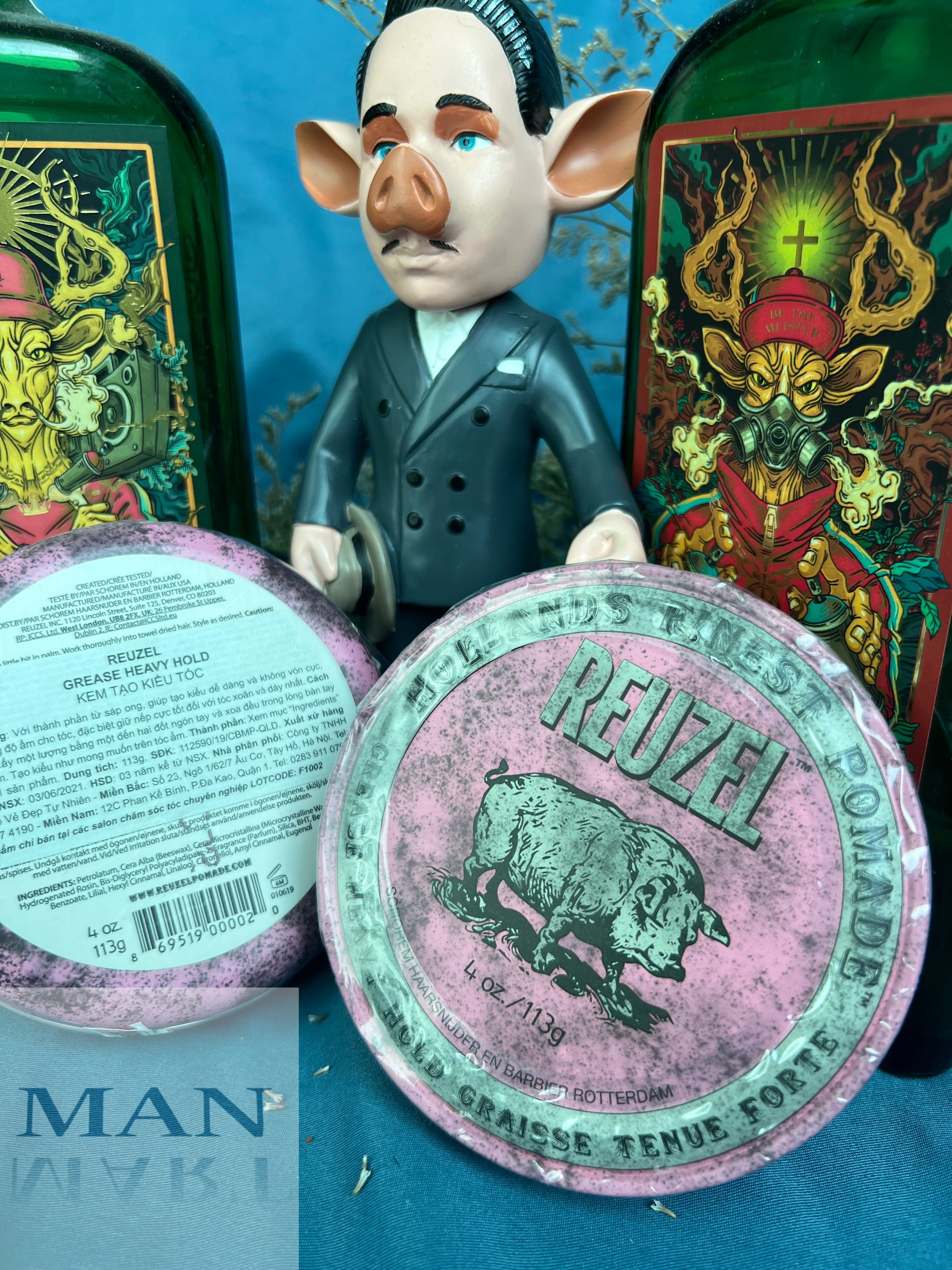 [CHÍNH HÃNG] Sáp vuốt tóc Reuzel Pink Pomade Gốc Dầu