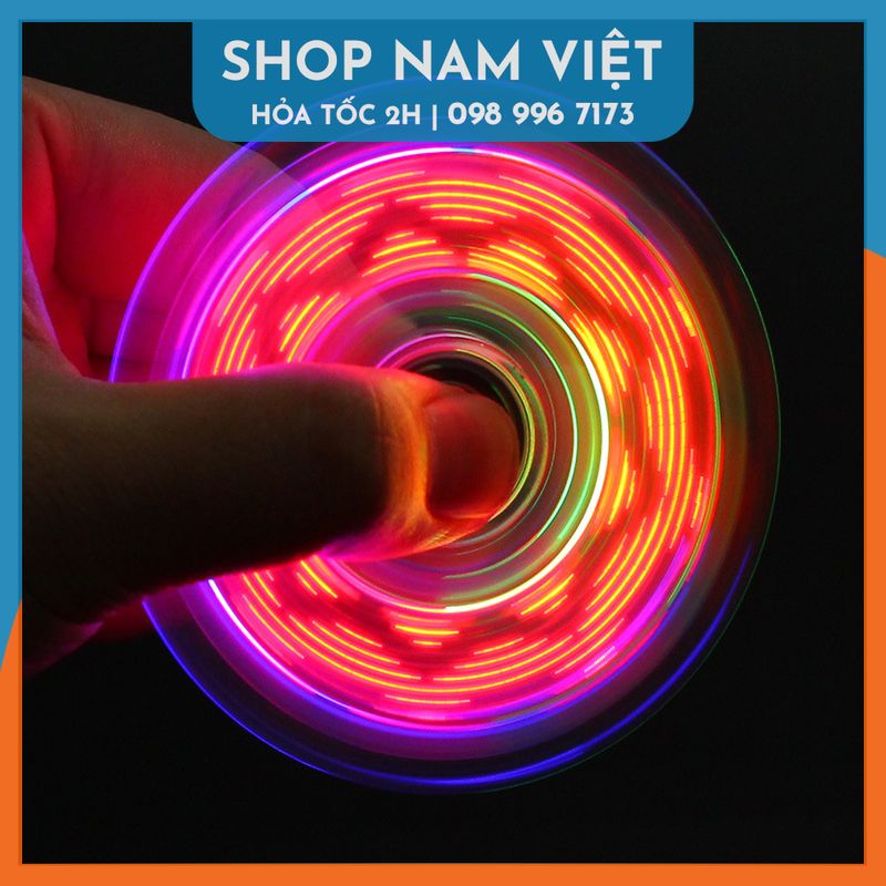 Con Quay Đèn Led Spinner Trong Suốt