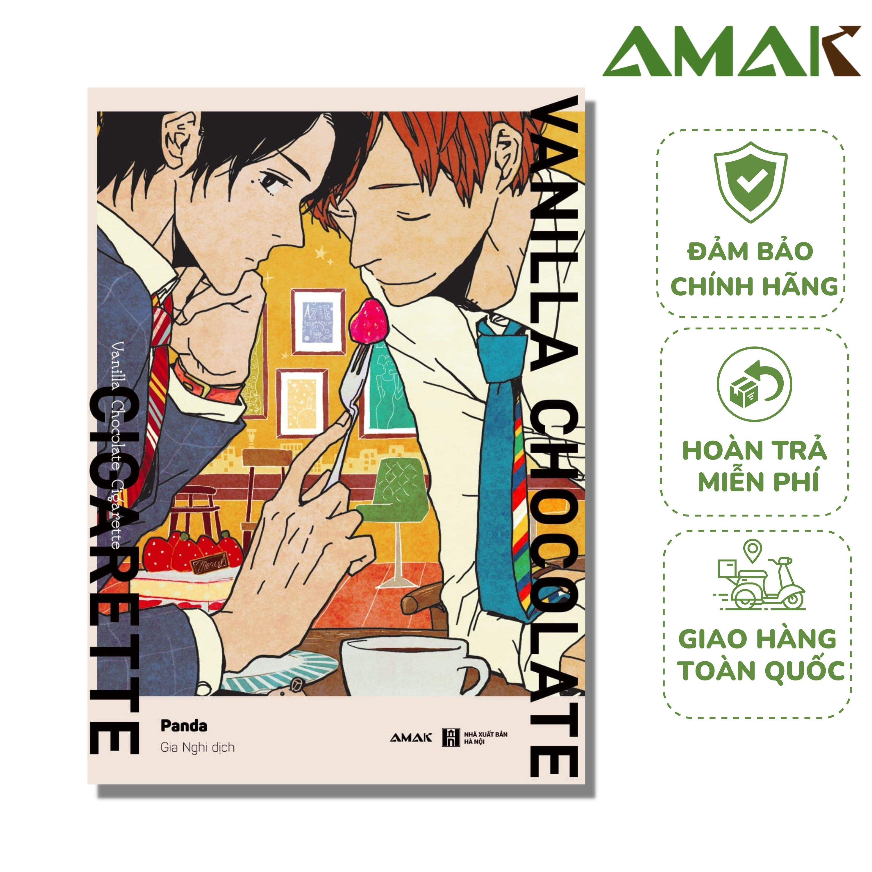 Vanilla chocolate cigarette - amak books - tặng kèm bookmark, postcard kèm theo trong sách