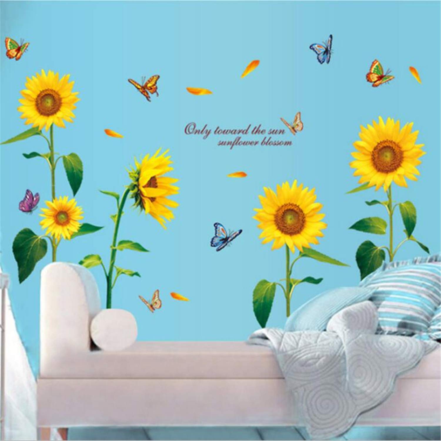 DECAL DÁN TƯỜNG HOA HƯỚNG DƯƠNG VÀNG